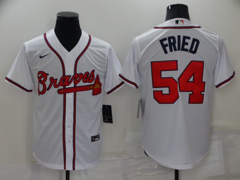 Men's Atlanta Braves Max Fried #54 White Jersey